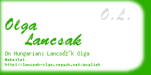 olga lancsak business card